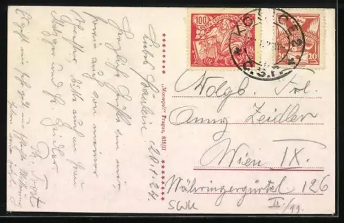 AK Kaschau, Hauptstrasse mit Strassenbahn