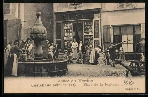 AK Castellane, Place de la Fontaine