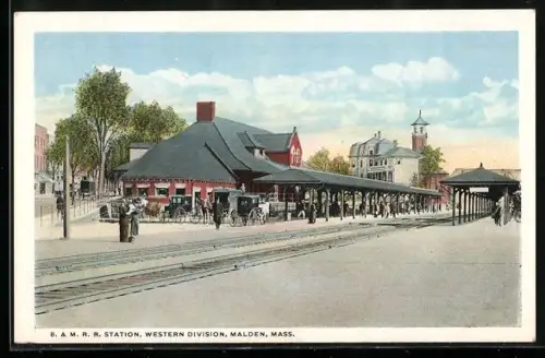 AK Malden, MA, B & MRR Station, Western Division