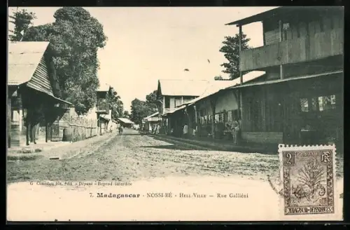 AK Nossi-Bé, Hell-Ville, Rue Galliéni