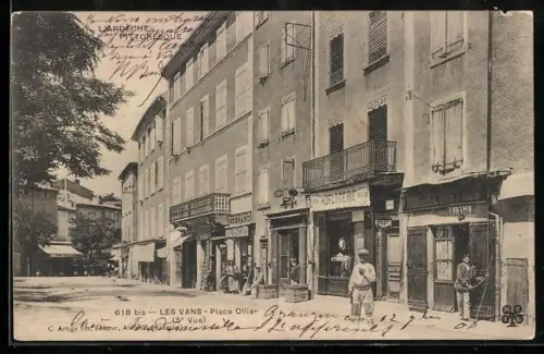 AK Les Vans /Ardèche, Place Ollier