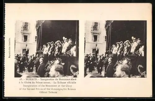 AK Monaco, Inauguration du Monument du Prince, La tribune officielle