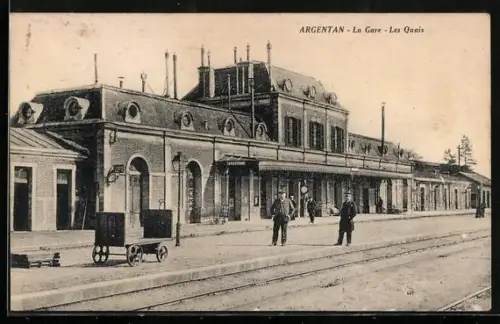 AK Argentan, La Gare, Les Quais
