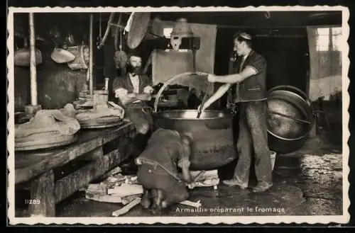 AK Armaillis oreparant la formage, Käse