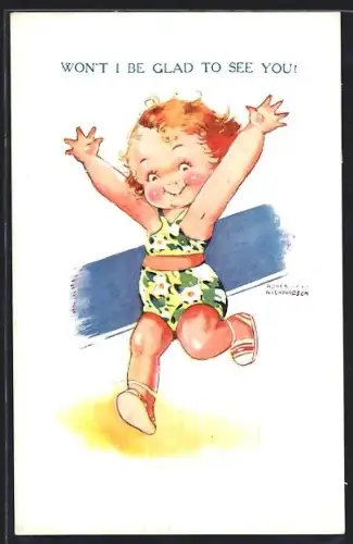 Künstler-AK Agnes Richardson: Won`t I be glad to see you!