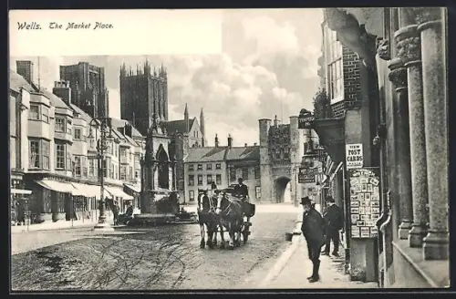 AK Wells, The Market Place, Postcard Shop