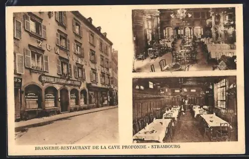 AK Strassbourg, Brasserie-Restaurant De La Cave Profonde, Propr. L. Grad, Rue du Jeu-des Enfants 56