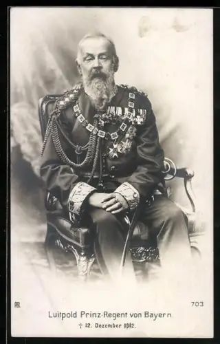 AK Prinzregent Luitpold von Bayern mit Orden