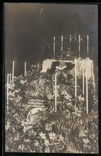 Foto-AK Prinzregent Luitpold von Bayern aufgebahrt im Sarg