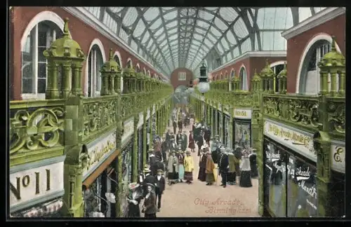 AK Birmingham, City Arcade with visitors
