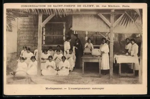 AK Madagascar, L`enseignement ménager, Paris, Congregation de Saint Joseph de Cluny, 21, Rue Méchain