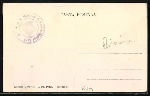 AK Bucaresti, B-dul Academiei mit Leuten