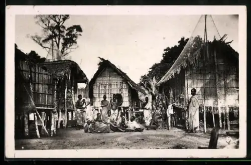 AK Lagune de Dabou /Côte d`Ivoire, Village Ebrié sur Pilotis