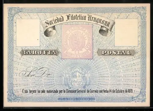 AK Briefmarken Uruguay