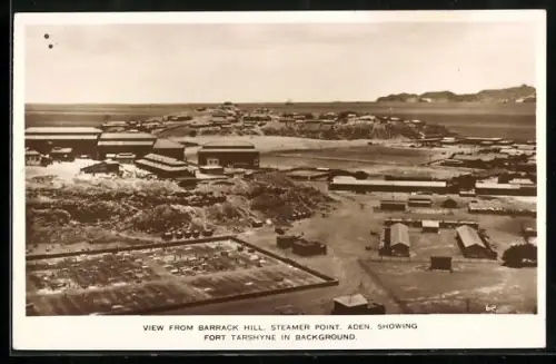 AK Aden, View from Barrack Hill, Steamer Point, showing Fort Tarshyne in Background