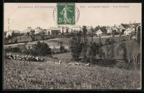 AK La Capelle Barrez, Le Cantal Pittoresque, Vue Générale