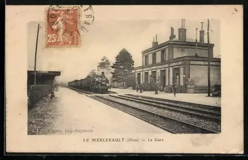 AK Le Merlerault /Orne, La Gare