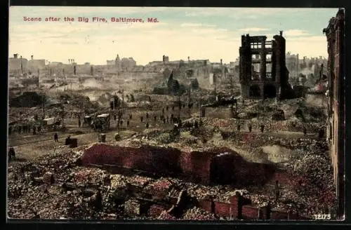 AK Baltimore, MD, Scene after the Big Fire