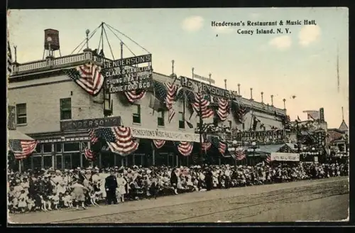 AK Coney Island, N.Y., Henderson`s Restaurant & Music Hall