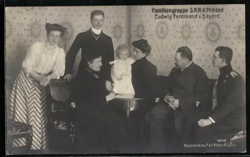 AK Familiengruppe S.K.H. des Prinzen Ludwig Ferdinand von Bayern