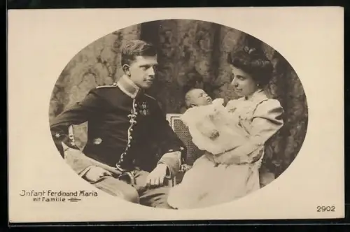 AK Ferdinand Maria von Bayern mit Familie