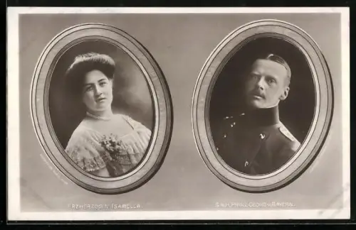 AK Erzherzogin Isabella und Prinz Georg von Bayern