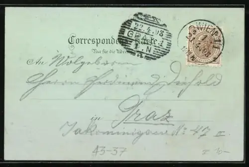 Mondschein-Lithographie Wien, Rotunde am Wiener Prater mit Riesenrad