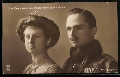 AK Das Herzogenpaar von von Sachsen-Coburg-Gotha