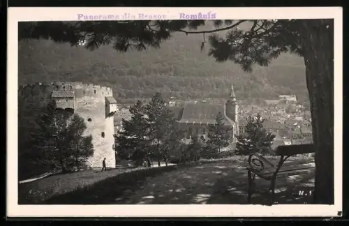 AK Brasov, Panoramablick auf die Stadt
