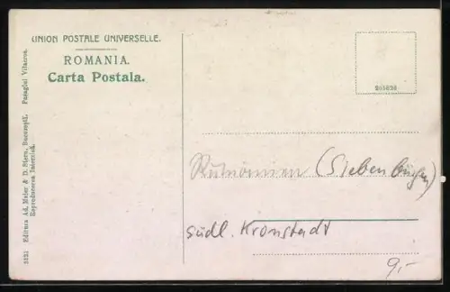 AK Predeal, Strassenpartie im Ort mit Wohnhäusern