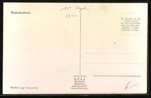 AK Szatmárnemeti, Horthy Miklós-tér