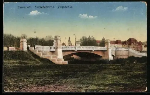 AK Temesvár, Erzsébetváros, Püspökhid