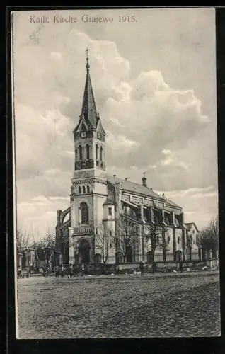 AK Grajewo, Katholische Kirche 1915