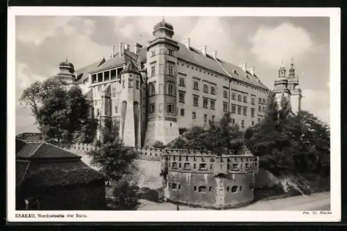 AK Krakau-Krakow, Nordostseite der Burg