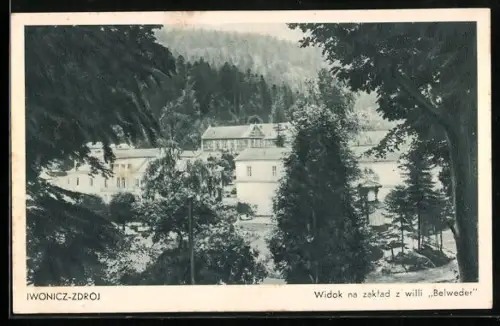 AK Iwonicz-Zdrój, Widok na zaklad z willi Belweder