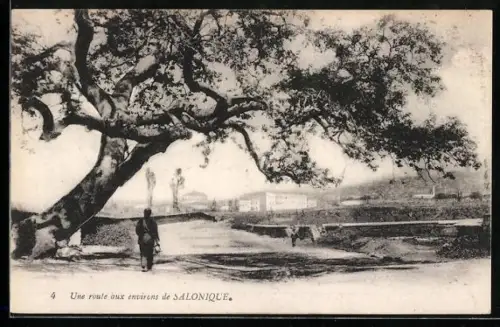 AK Salonique, Une route aux environs