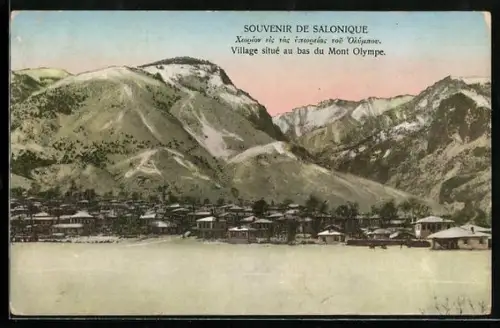 AK Salonique, Village situé au bas du Mont Olympe
