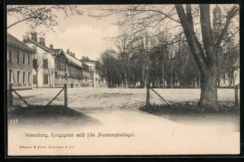 AK Wenersborg, Kungsgatan sedd fran Museumsplantaget