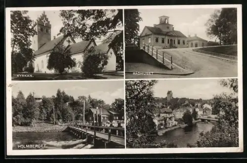 AK Holmberget, Radhuset, Kyrkan