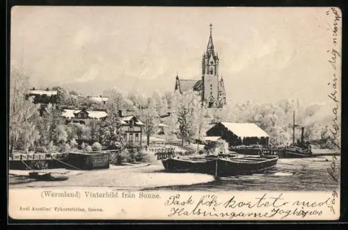 AK Sune, Vinterbild fran Sunne