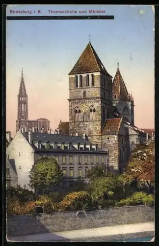 AK Strassburg i. E., Thomaskirche und Münster