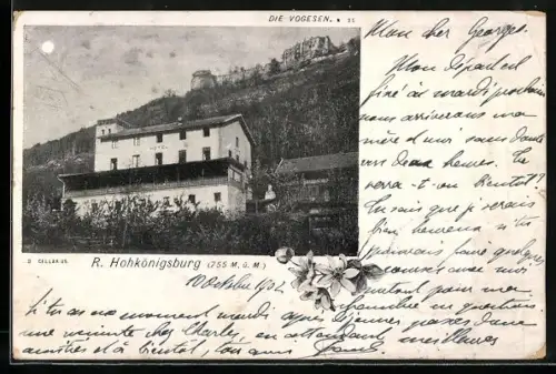 AK Hohkönigsburg, Hotel mit Umgebung