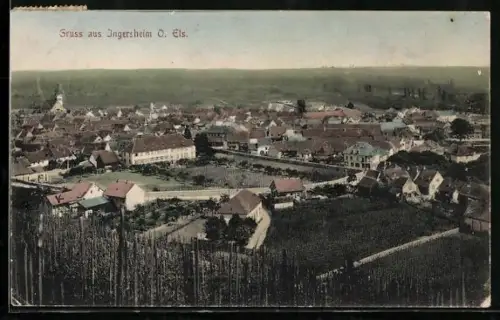AK Ingersheim /O. Els., Vue panoramique du village