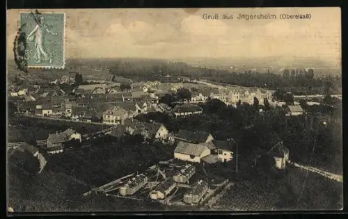 AK Ingersheim /Oberelsass, Vue générale du village