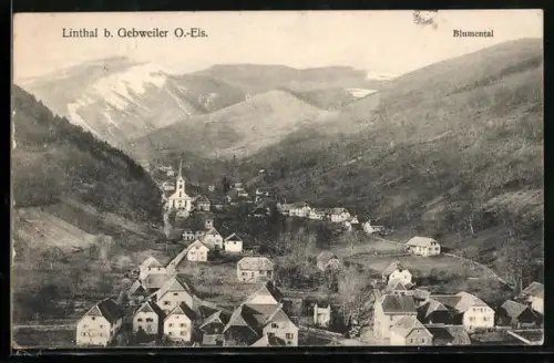 AK Linthal b. Gebweiler, Ortsansicht im Blumental