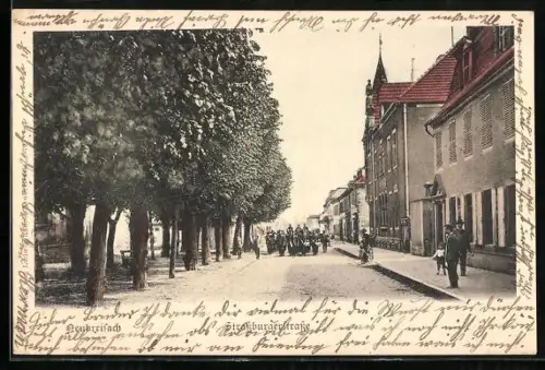AK Neubreisach, Blick in die Strassburgerstrasse