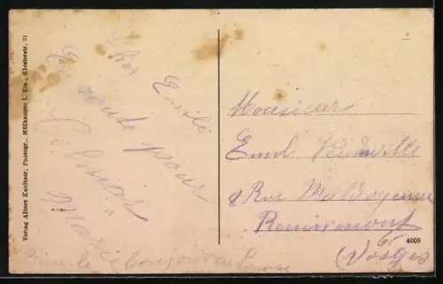 AK Pfastatt, Blick zum Rathaus