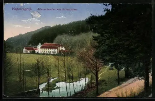 AK Alberschweiler, Blick zum Sanatorium
