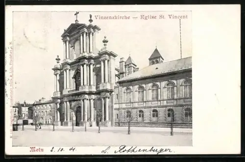 AK Metz, Partie an der Vinzenzkirche