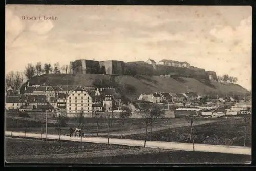 AK Bitsch i. Lothr., Ortsansicht aus der Vogelschau